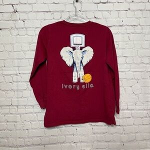 Ivory Ella Long Sleeve Basketball Tee size Small